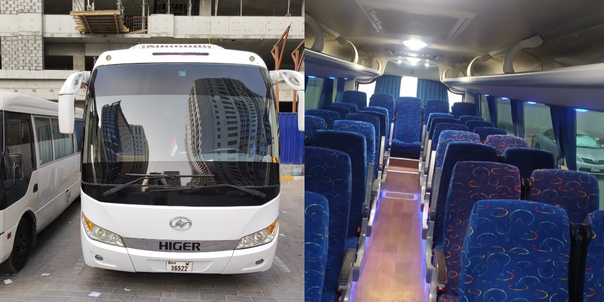 33 Seater Luxury Bus Rental Dubai 1 33 seater luxury bus rental Dubai with professional driver